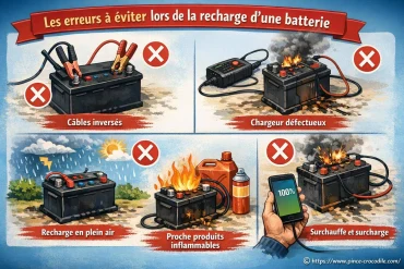 Les erreurs à éviter lors de la recharge d'une batterie