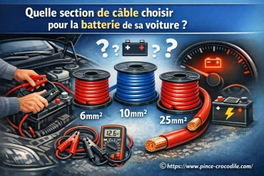 Quelle section de câble choisir pour la batterie de sa voiture ?