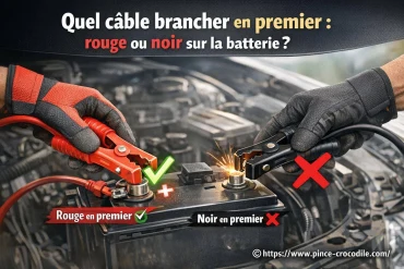 Quel câble brancher en premier sur la batterie : rouge ou noir ?