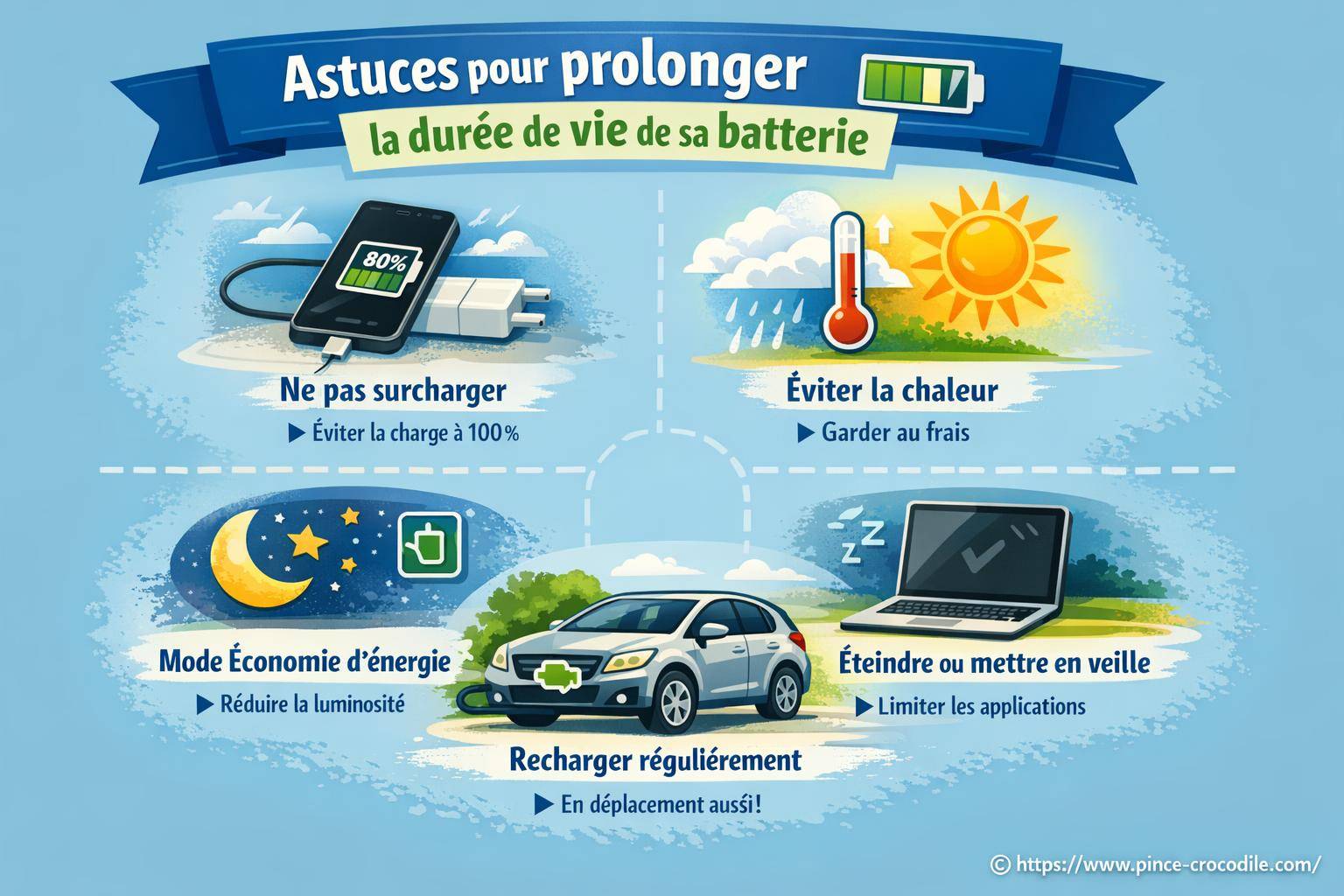 Astuces efficaces pour prolonger la durée de vie de sa batterie