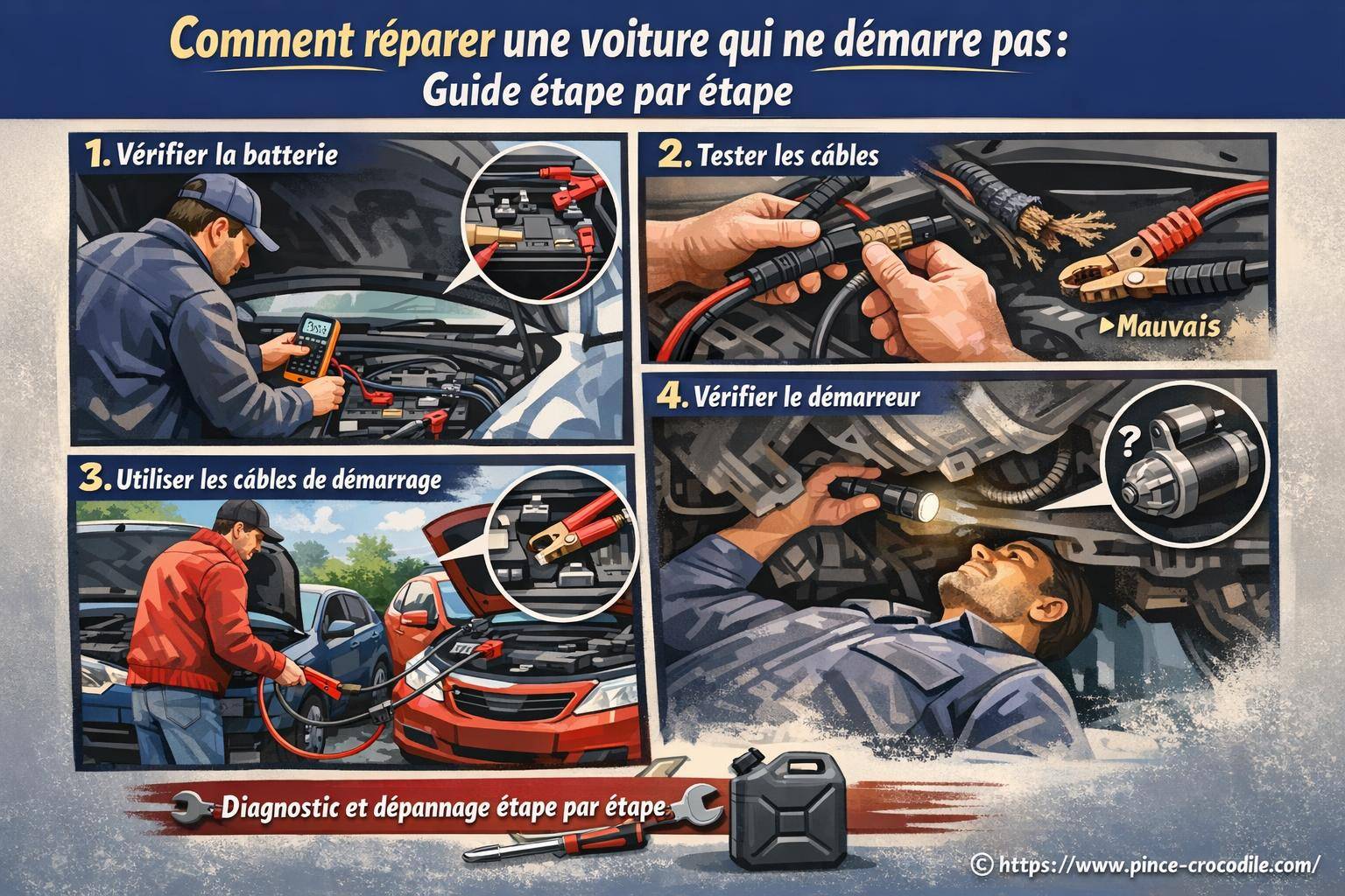 Comment réparer une voiture qui ne démarre pas : guide étape par étape