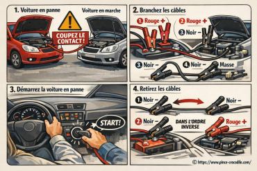 Mode d'emploi pour utiliser des câbles de démarrage voiture en toute sécurité