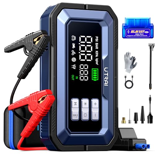 UTRAI Booster Batterie Voiture 8000A avec Gonfleur 150PSI (T