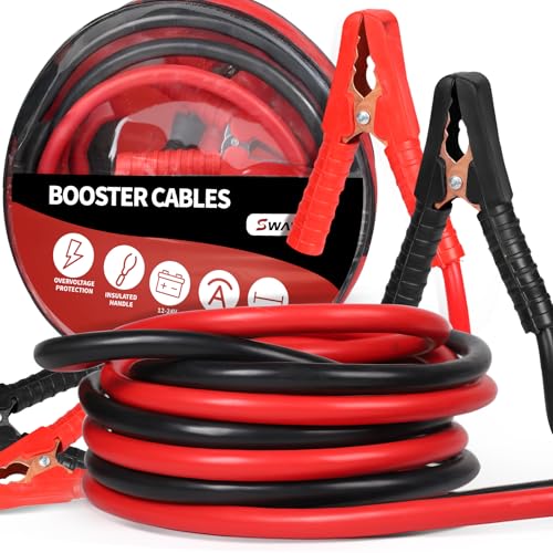 SWAWIS Cable de Demarrage Voiture 4m 30mm² 1500A 12V/24V Sac